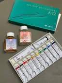 油絵の具、ワニス